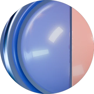 Close-up of the split moon
