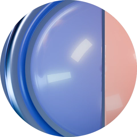 Close-up of the split moon