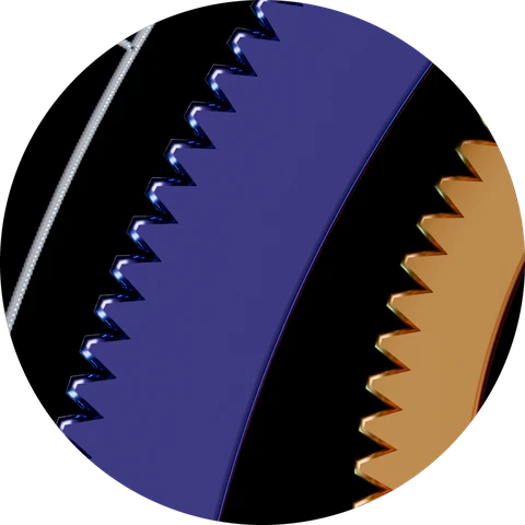 Close-up of the continuous rim